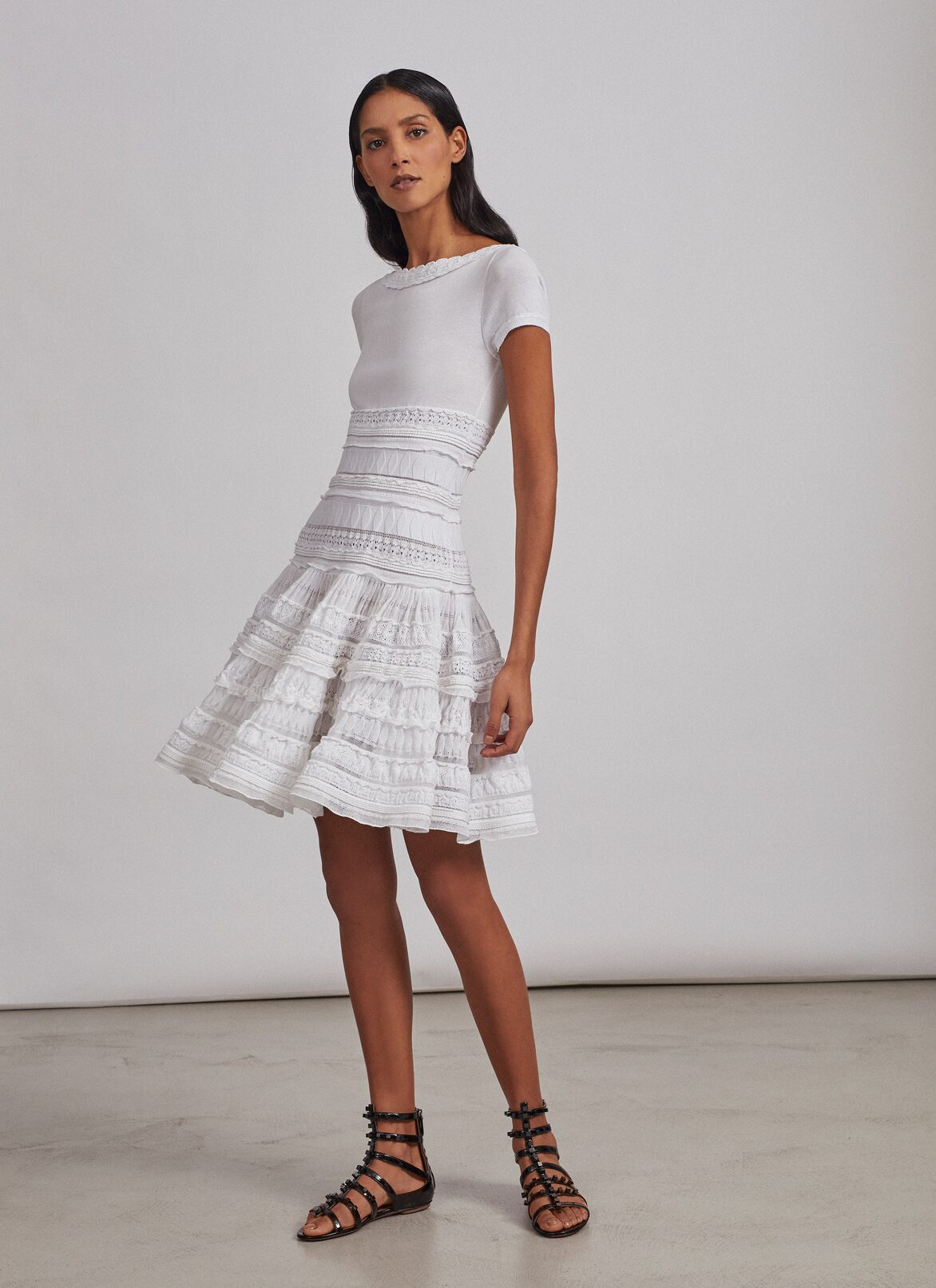 Alaïa Edition 2007 Flared dress in cotton crinoline ALAÏA WHITE ALAÏA EDITION 2007 FLARED DRESS IN COTTON CRINOLINE